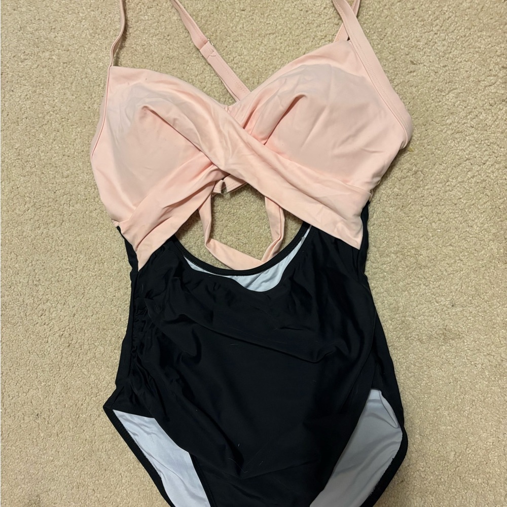 White and Black Swimsuit
